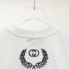 High-End Gucci Round Neck Short Sleeve T-Shirt with Front and Back Embroidered Logo, Premium 280g Double-Yarn Combed Cotton, Pre-Shrunk Washed Fabric, Unisex Fit, Official Website Detailing, Three Labels Complete