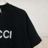 High-End Gucci Round Neck Short Sleeve T-Shirt with Front and Back High-Stitch Embroidered Logo, 280g Double-Yarn Premium Combed Cotton, Pre-Shrunk Washed Fabric, No Deformation, Unisex Design, Official Website Details, Three Labels Included, Moisture-Proof Paper Packaging, Distinct from Market Standard Products, Comfortable Fit with OXS Silhouette