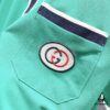 GUCCI Men's Polo Shirt with Notched Lapel, Color-Block Collar and Embroidered GG Logo