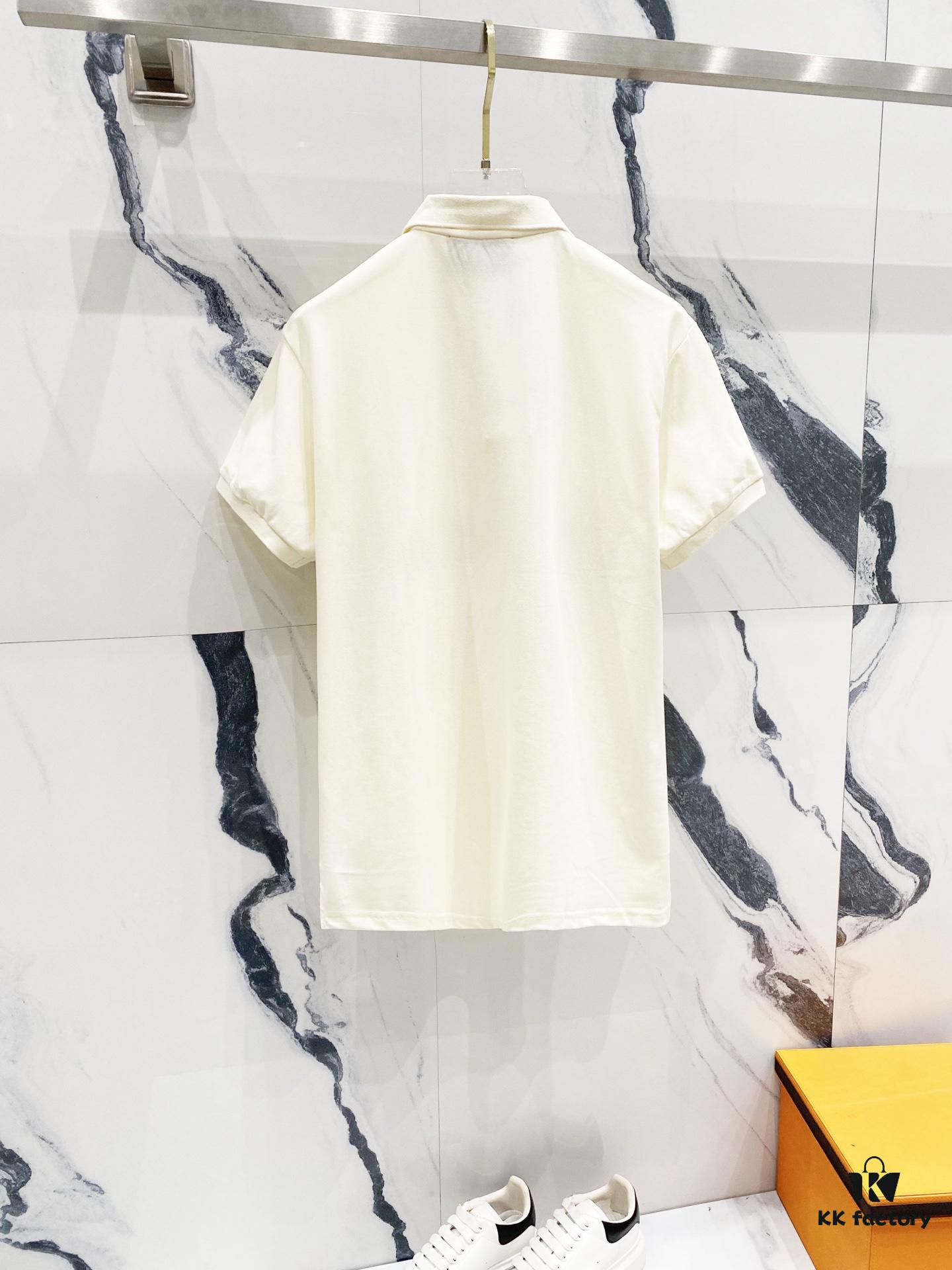 GUCCI Lapel Polo Shirt with Red and Green Logo Belt Design