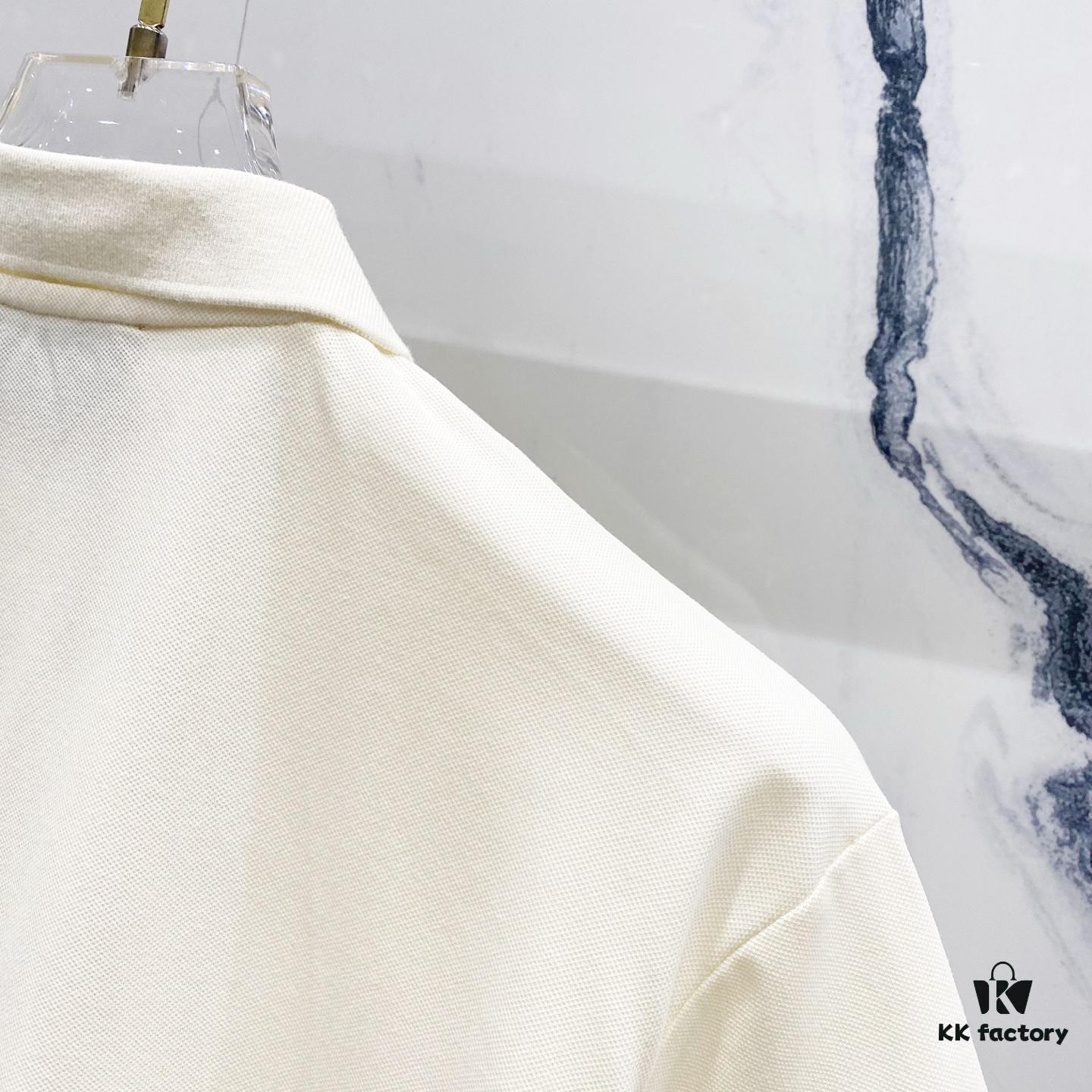 GUCCI Lapel Polo Shirt with Red and Green Logo Belt Design