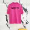 GUCCI Crew Neck Short Sleeve T-Shirt 320g with Embroidered Double G Logo