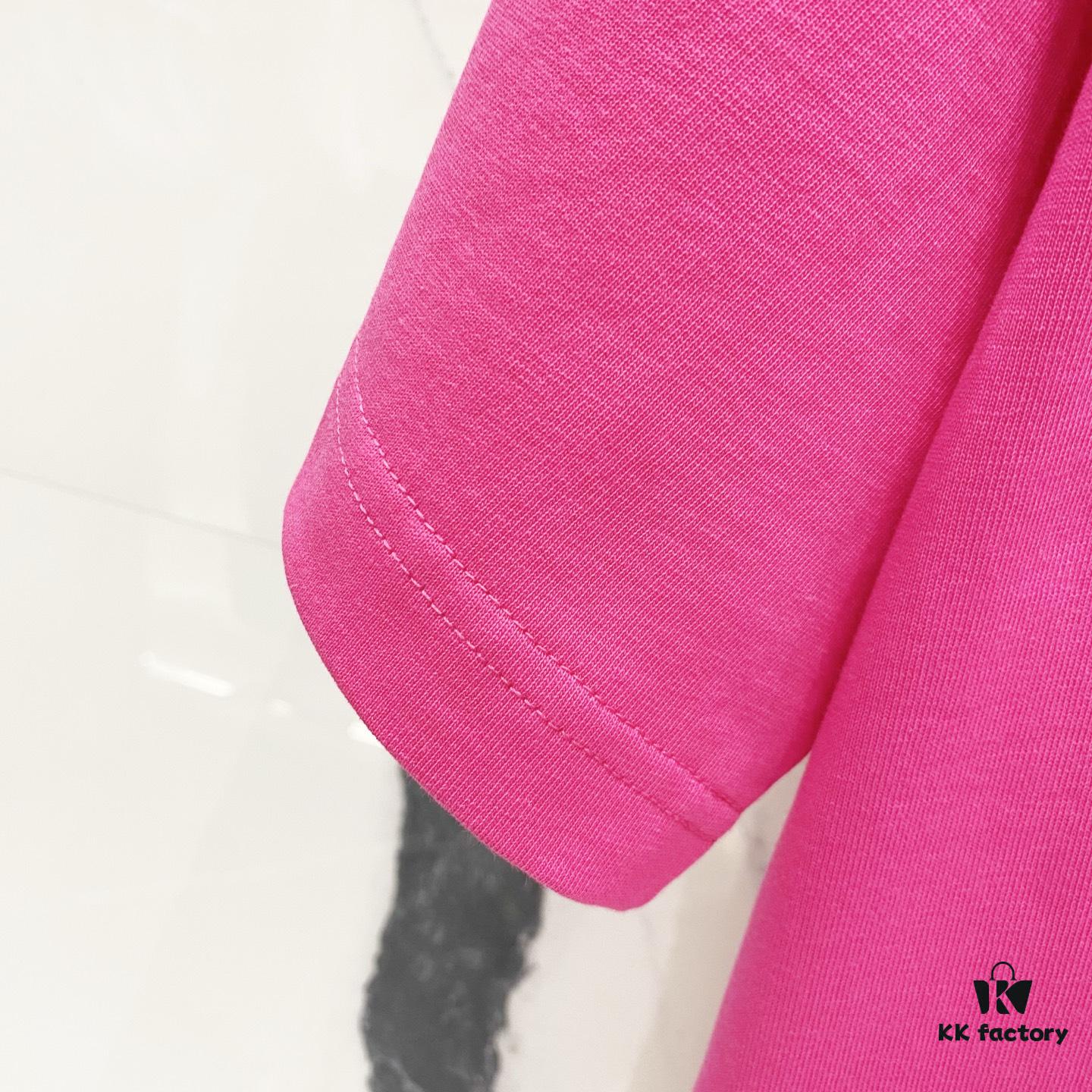 GUCCI Crew Neck Short Sleeve T-Shirt 320g with Embroidered Double G Logo