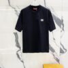 GUCCI Crew Neck Short Sleeve T-Shirt 320g with Embroidered Double G Logo