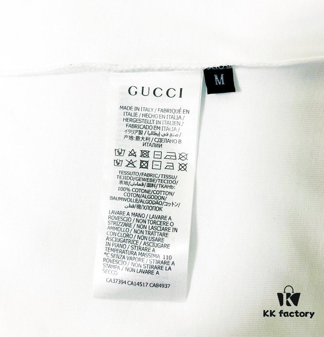 GUCCI New Arrival Letter Color-Block Print T-Shirt