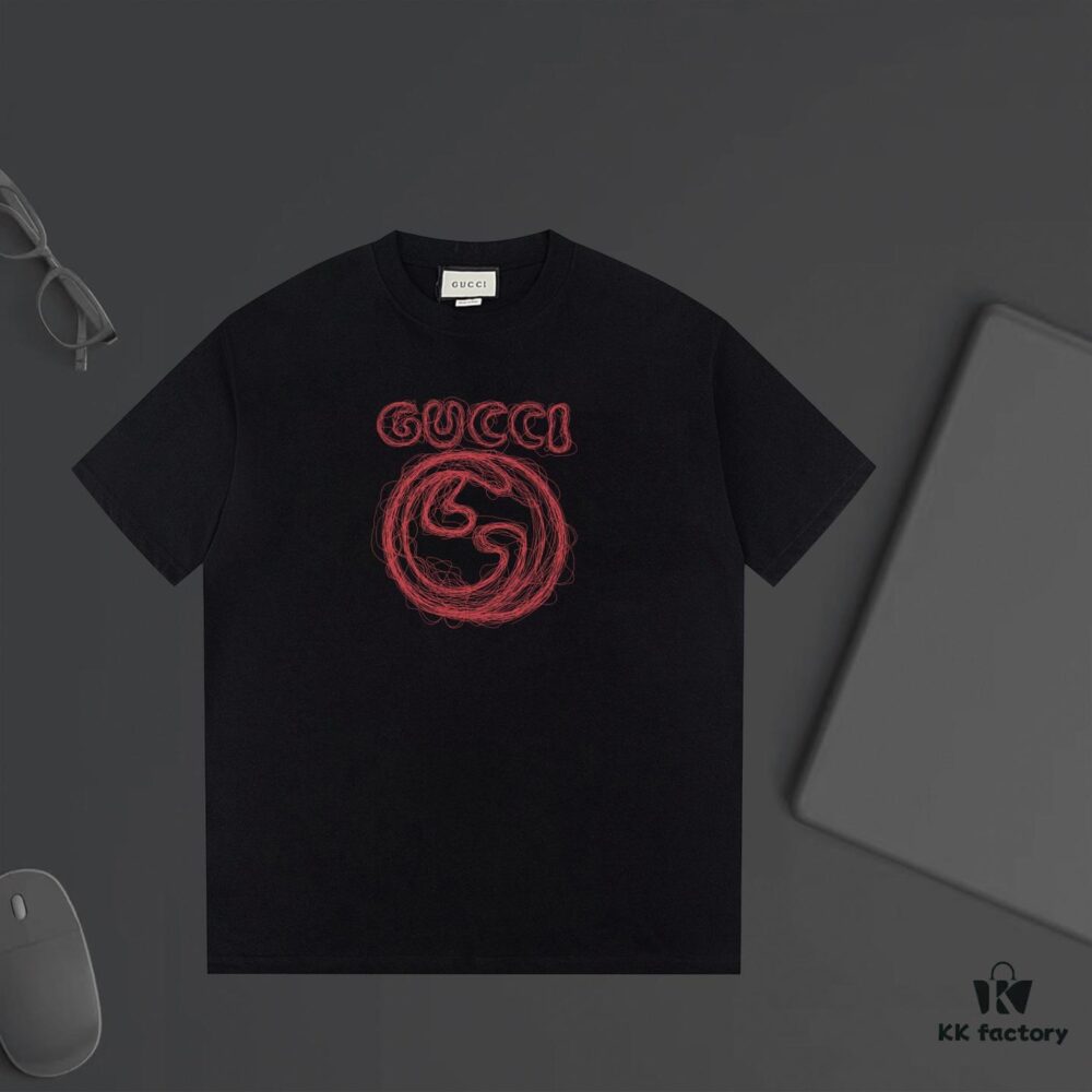 GUCCI New Arrival Letter Chaos Print T-Shirt