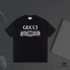 GUCCI New Arrival Letter Color-Block Stripe Print T-Shirt