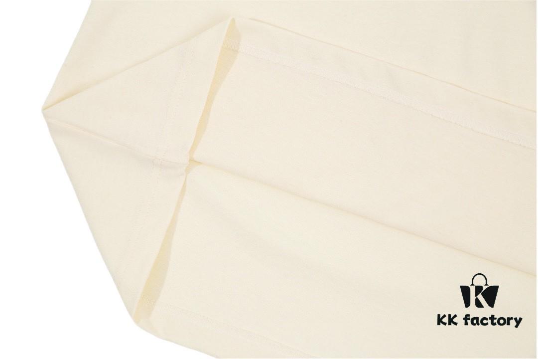 2025 Summer New Arrival Gucci Classic Double G Logo Print 300g Combed Cotton Round Neck Short Sleeve T-Shirt Unisex