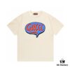 2025 Summer New Gucci GUCCI Logo Print 300g Combed Cotton Round Neck Short Sleeve T-Shirt Unisex