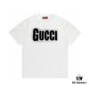 2025 Summer New Arrival Gucci Snowflake Letter Logo Print 300g Combed Cotton Round Neck Short Sleeve T-Shirt Unisex