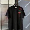 GUCCI 2025 Spring/Summer New Arrival Unisex T-Shirt with Red-Green Embroidered Logo and Print