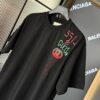 GUCCI 2025 Spring/Summer New Arrival Unisex T-Shirt with Red-Green Embroidered Logo and Print
