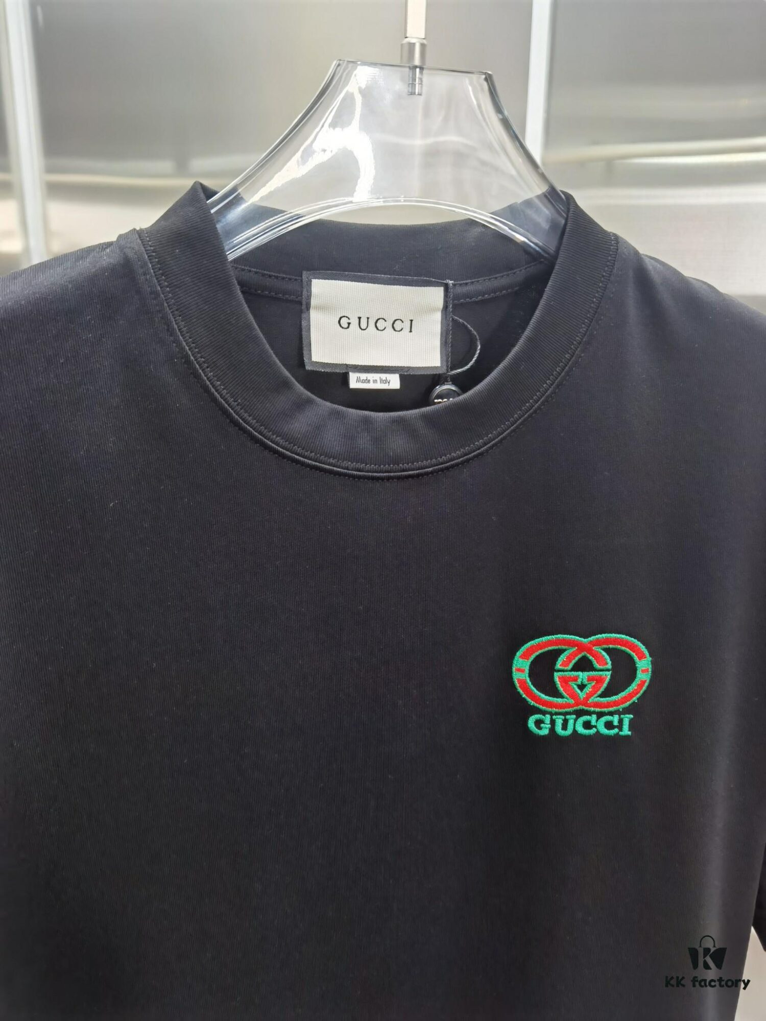 Gucci Embroidered Short Sleeve T-Shirt (Top Quality Version, Different from Common Stock)