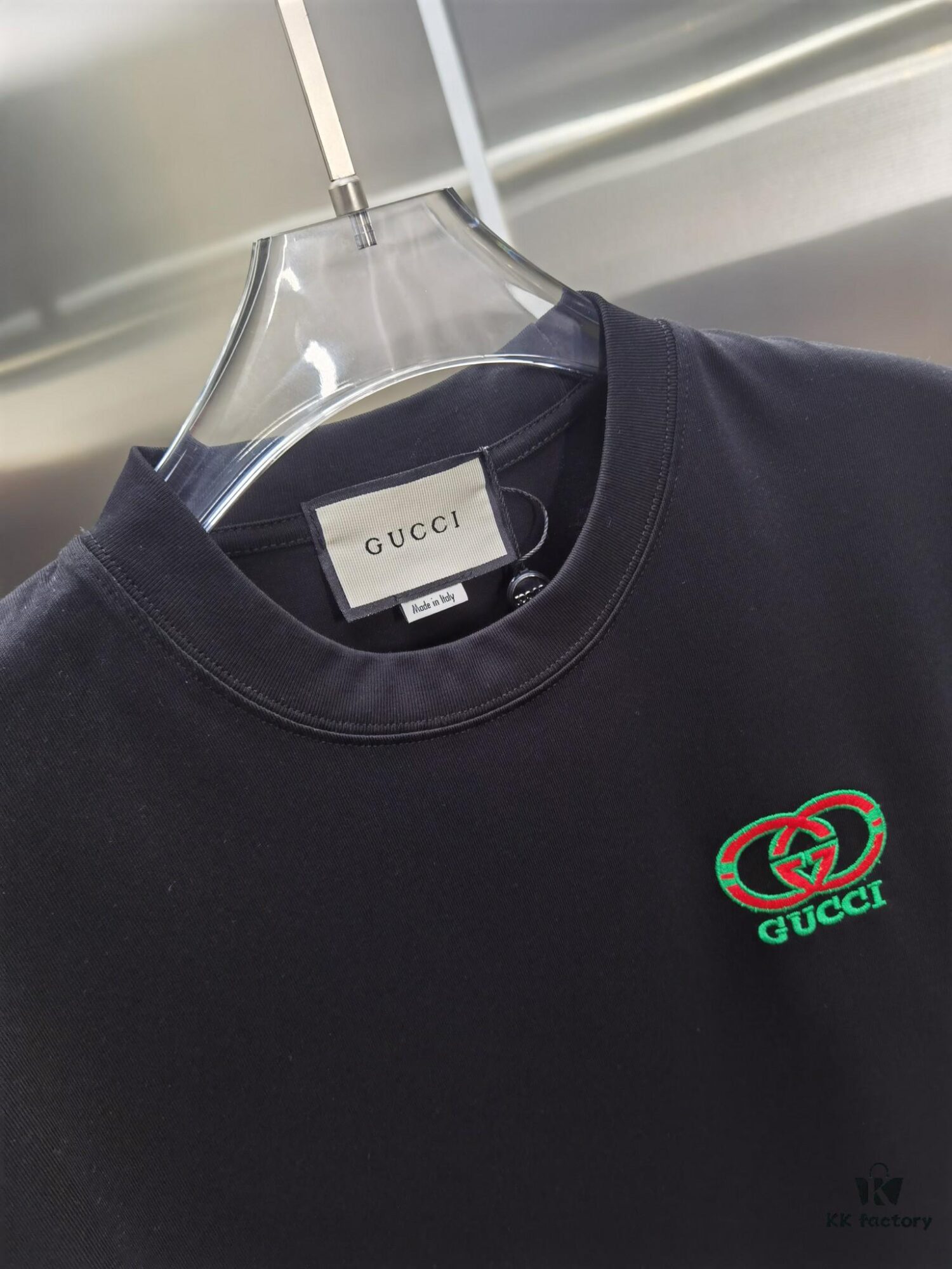 Gucci Embroidered Short Sleeve T-Shirt (Top Quality Version, Different from Common Stock)