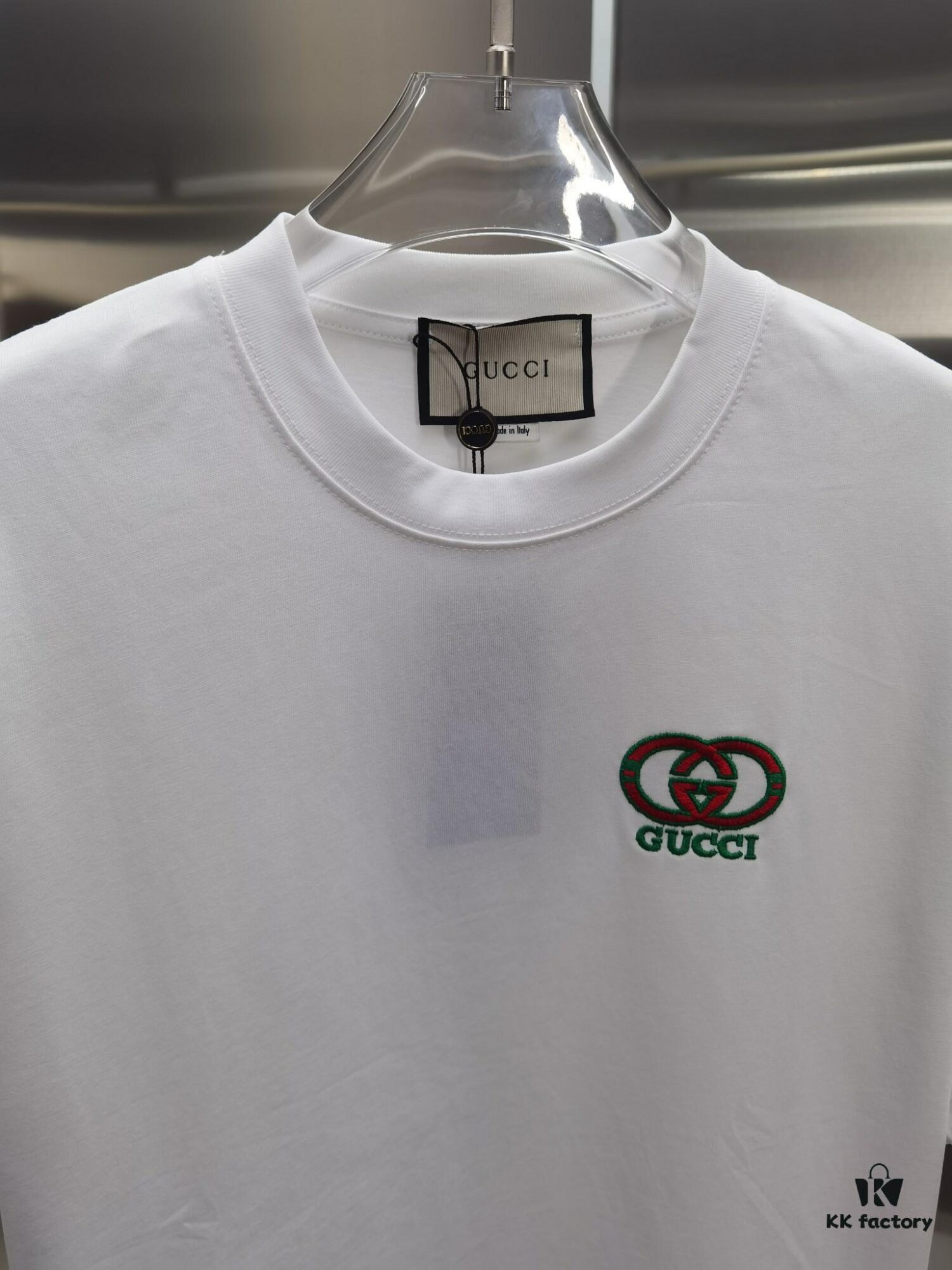 Gucci Embroidered Short Sleeve T-Shirt (Top Quality Version, Different from Standard Stock)