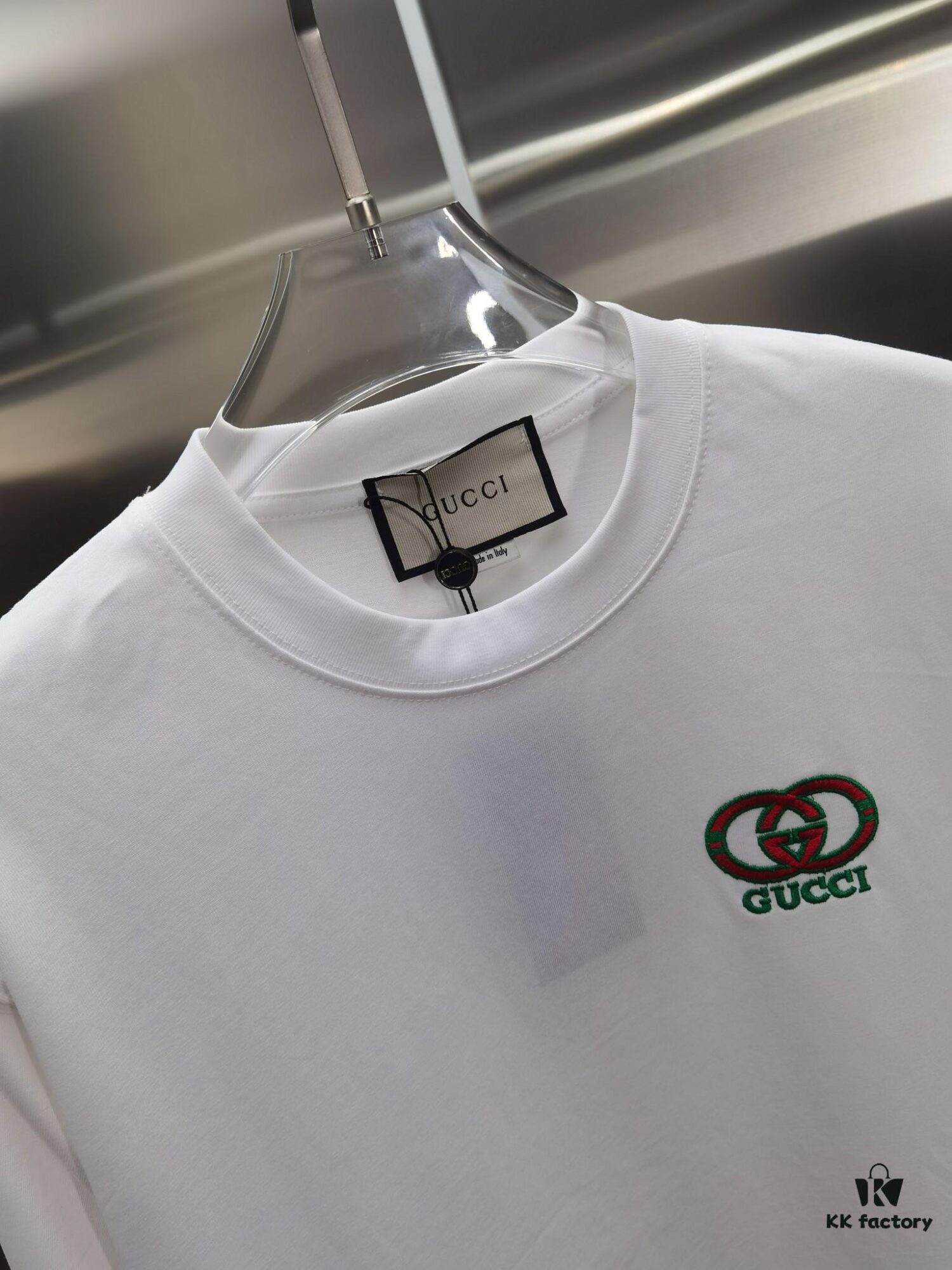 Gucci Embroidered Short Sleeve T-Shirt (Top Quality Version, Different from Standard Stock)