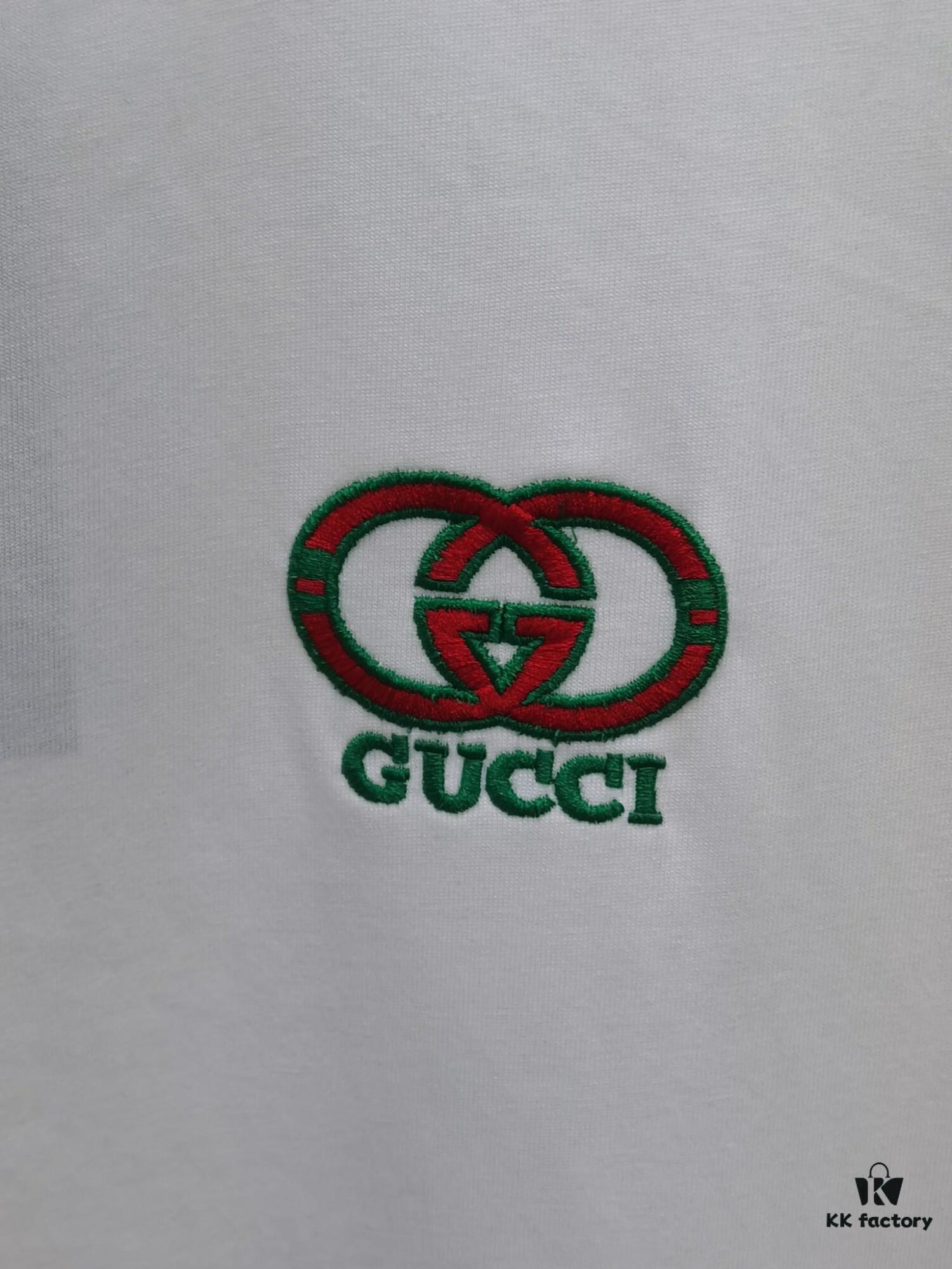 Gucci Embroidered Short Sleeve T-Shirt (Top Quality Version, Different from Standard Stock)
