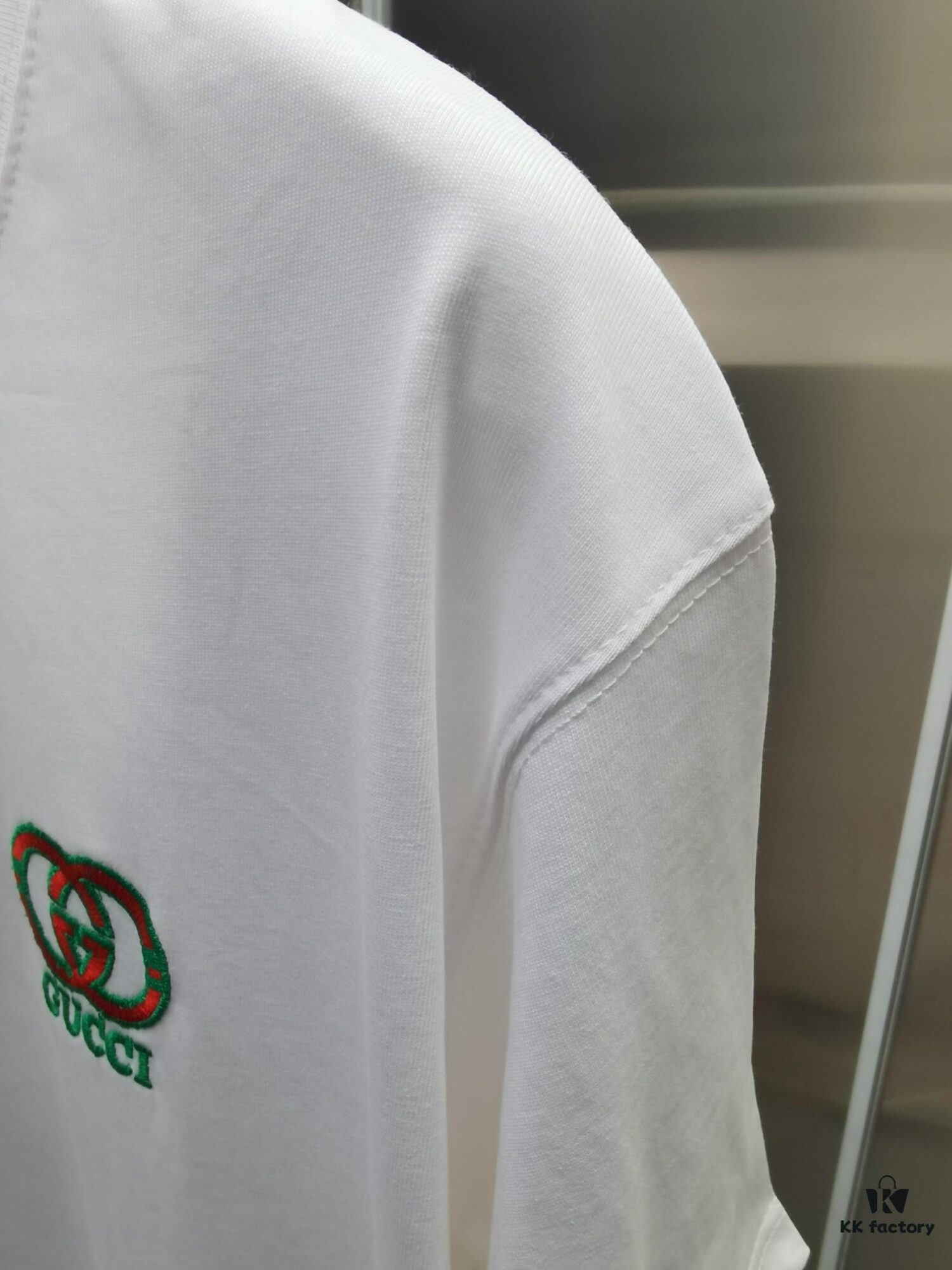 Gucci Embroidered Short Sleeve T-Shirt (Top Quality Version, Different from Standard Stock)