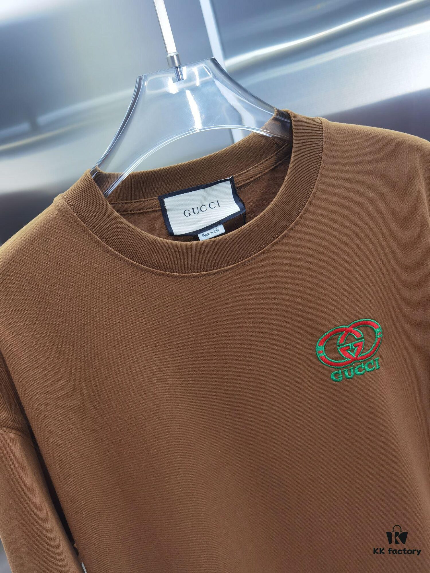 Gucci Embroidered Short Sleeve T-Shirt (Top Quality Version, Different from Standard Stock)