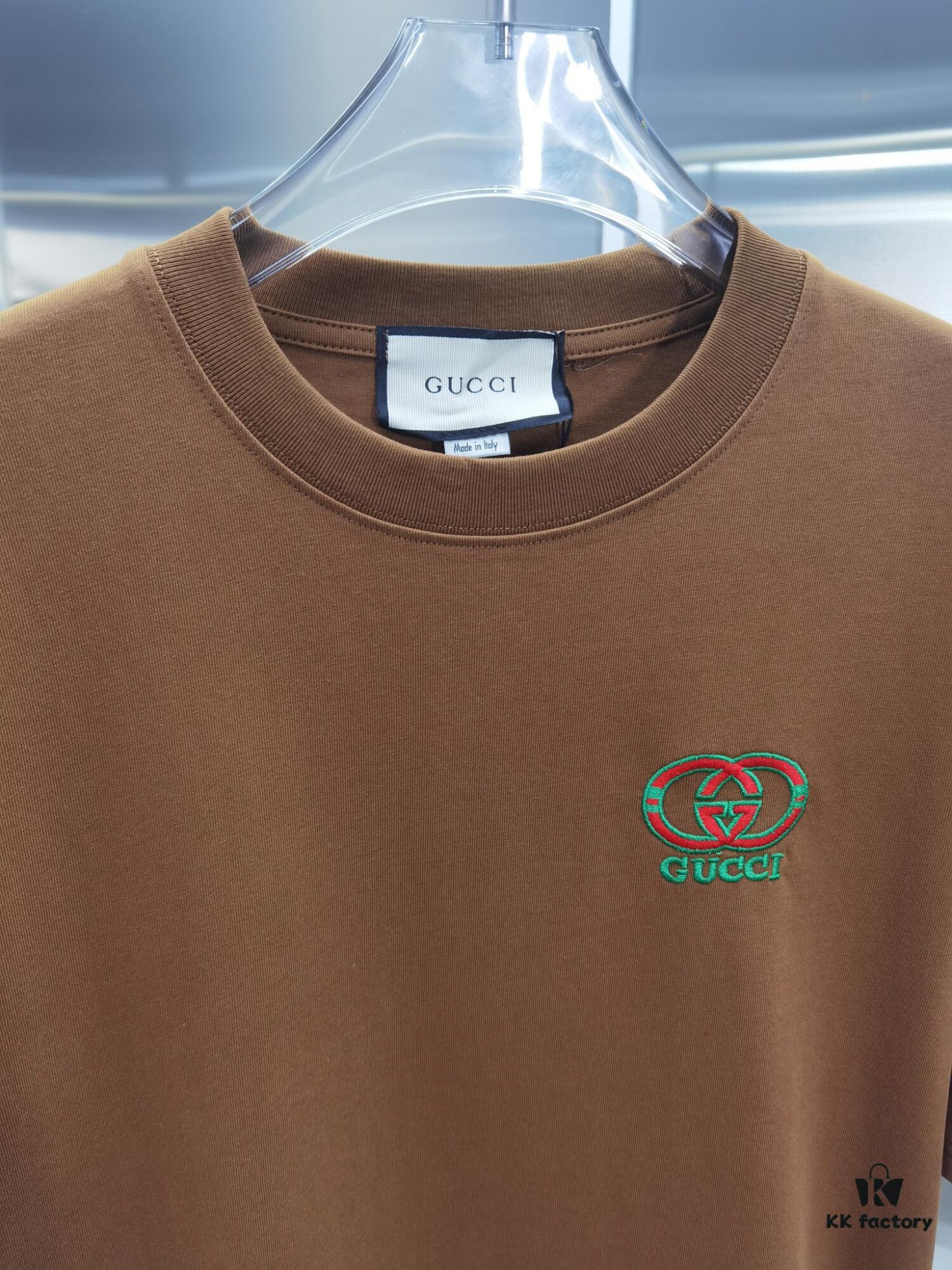Gucci Embroidered Short Sleeve T-Shirt (Top Quality Version, Different from Standard Stock)