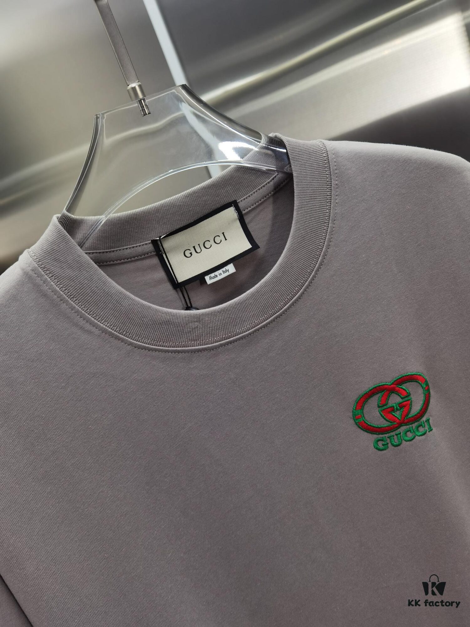 Gucci Embroidered Short Sleeve T-Shirt (Top Quality Version, Different from Standard)