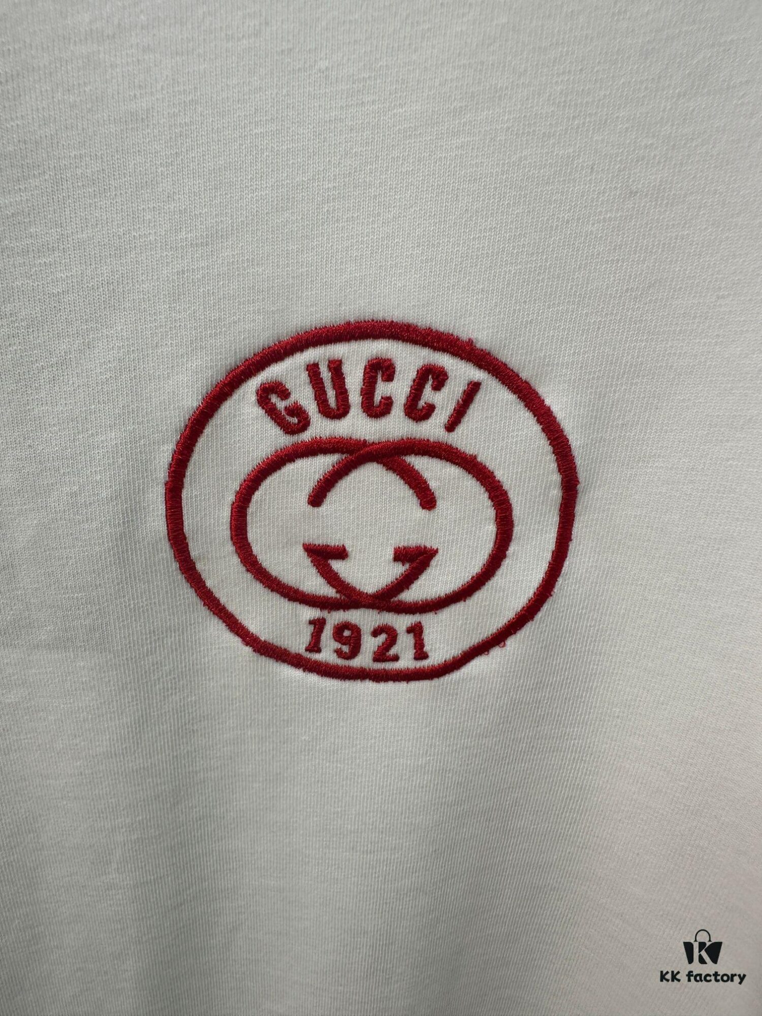 Gucci Embroidered Short Sleeve T-Shirt (Top Quality Version, Different from Standard Stock)