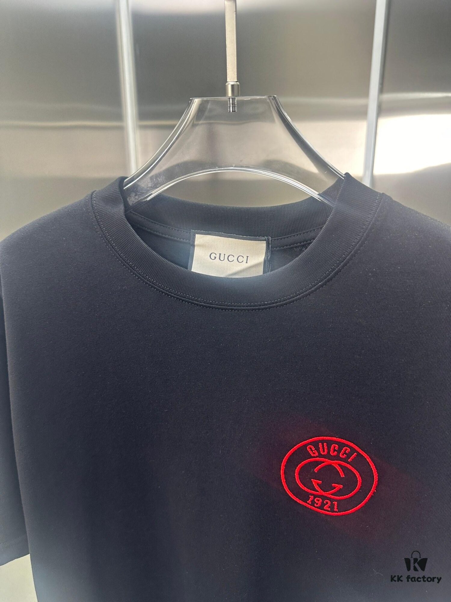 Gucci Embroidered Short Sleeve T-Shirt (Top Quality Version, Different from Standard Stock)