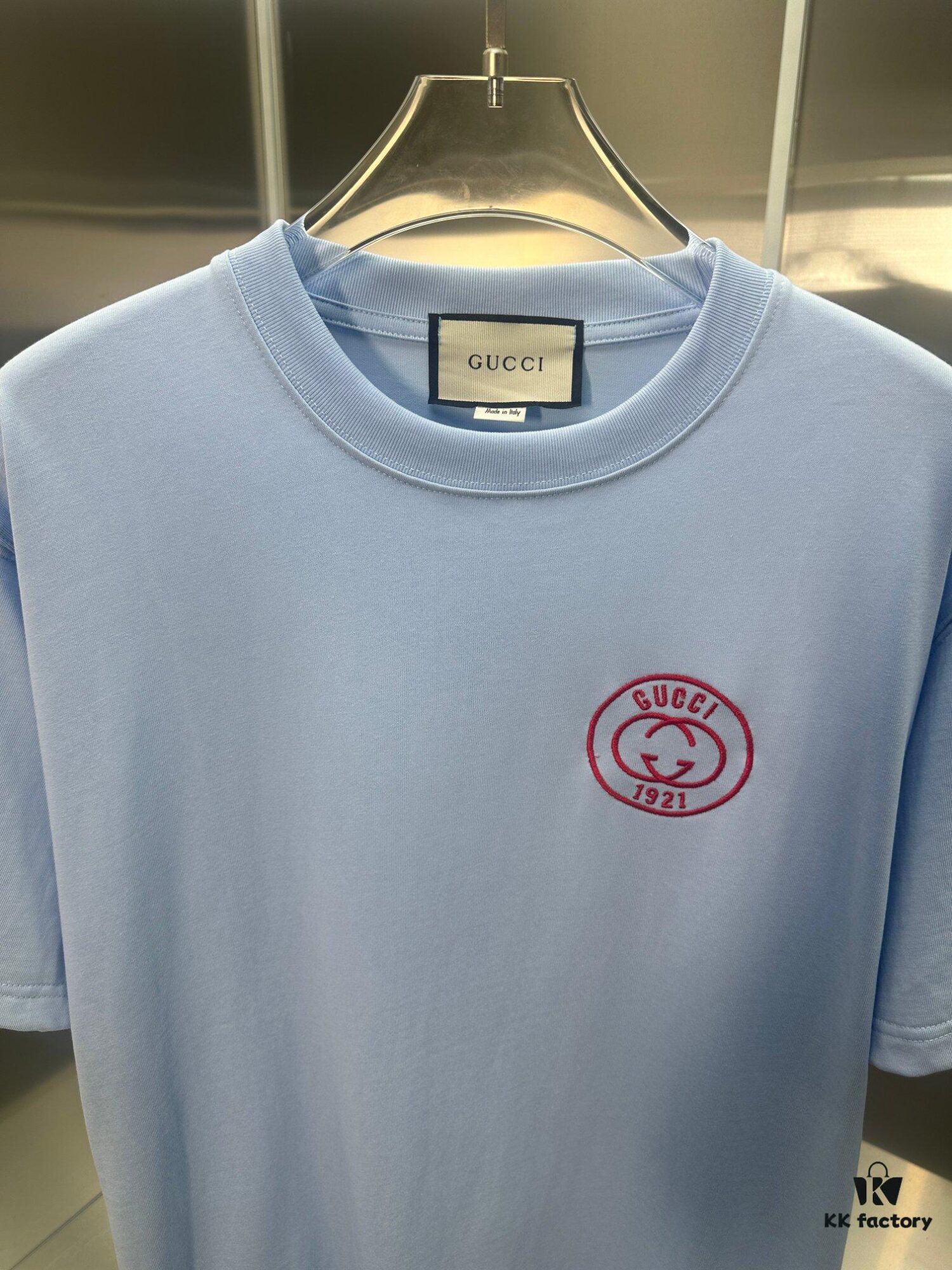 Gucci Embroidered Short Sleeve T-Shirt (Top Quality Version, Different from Standard Stock)