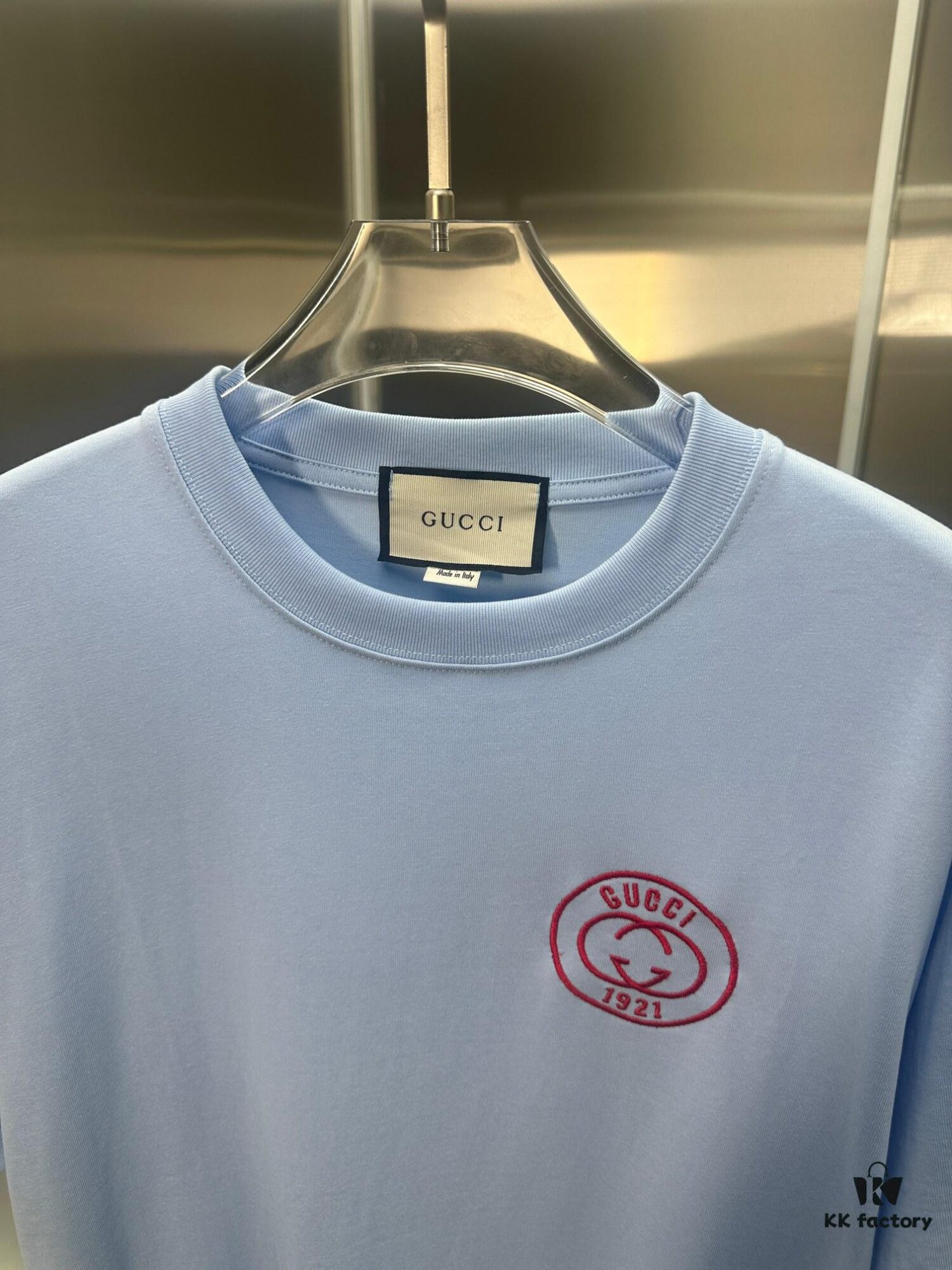 Gucci Embroidered Short Sleeve T-Shirt (Top Quality Version, Different from Standard Stock)