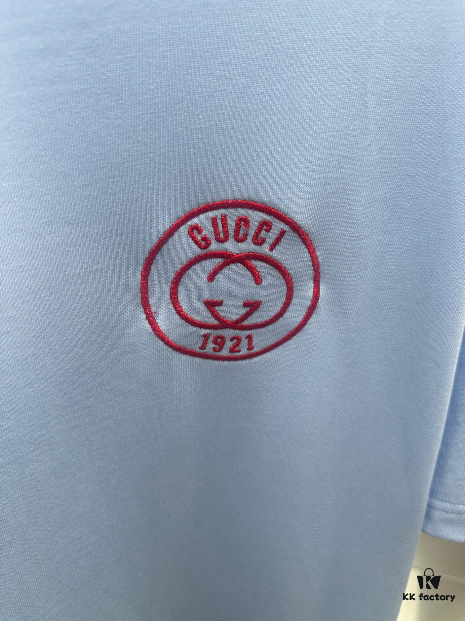 Gucci Embroidered Short Sleeve T-Shirt (Top Quality Version, Different from Standard Stock)