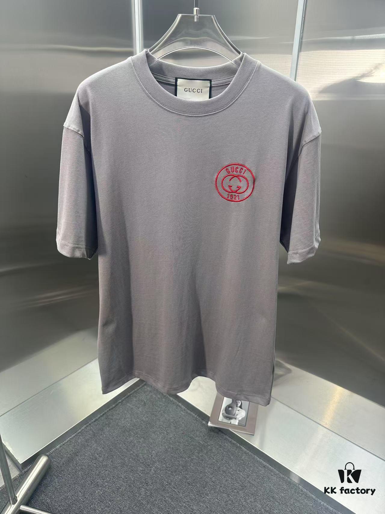 Gucci Embroidered Short Sleeve T-Shirt (Top Quality Version, Different from Standard Stock)