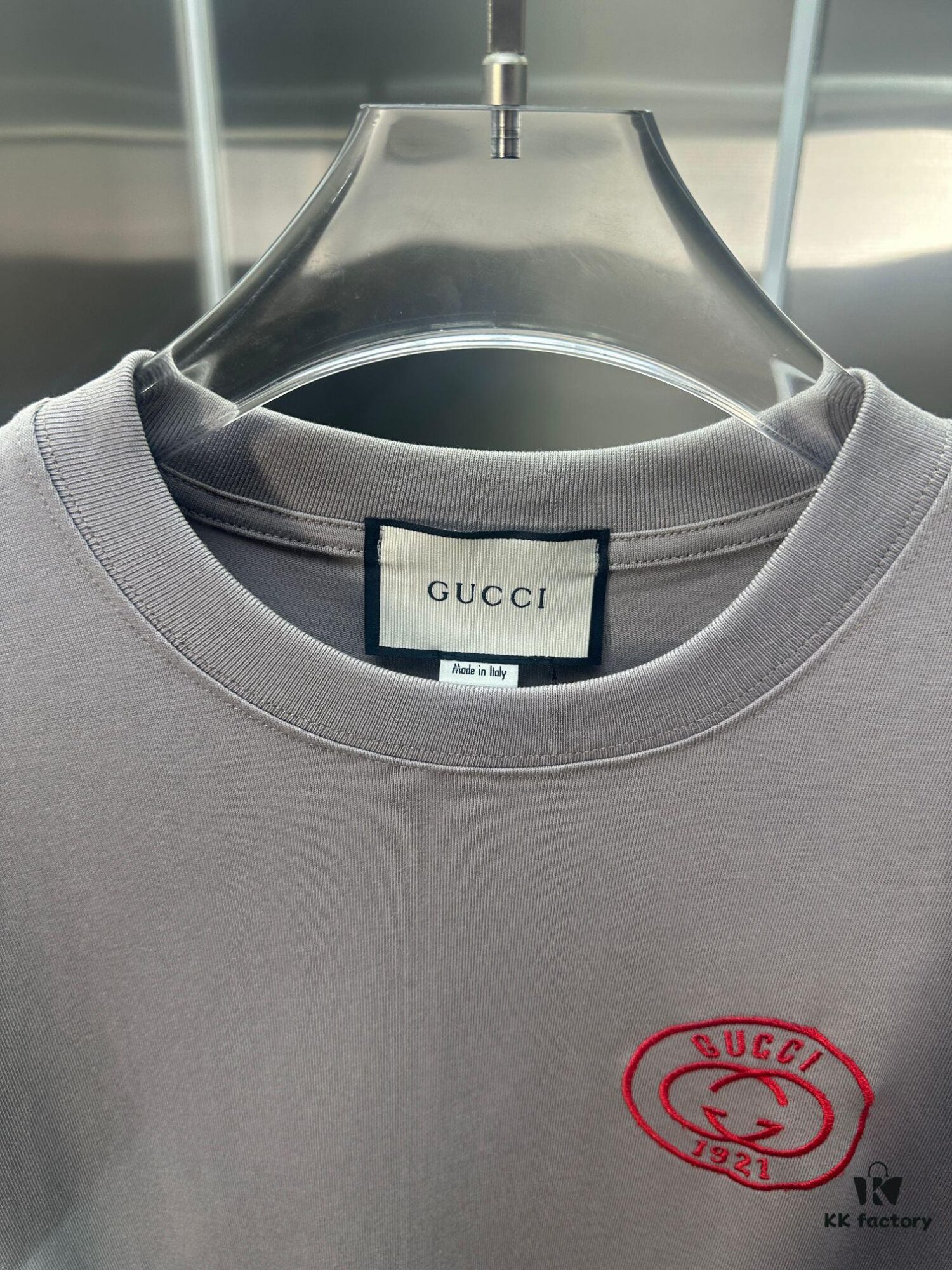 Gucci Embroidered Short Sleeve T-Shirt (Top Quality Version, Different from Standard Stock)