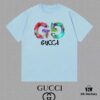 GUCCI 25SS Master-Designed New Arrival Printed Round-Neck Short-Sleeve T-Shirt, 300g