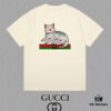 GUCCI 25SS Master-Designed New Arrival Printed Round Neck Short Sleeve T-Shirt, 300g High-Quality Fabric