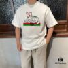 GUCCI 25SS Master-Designed New Arrival Printed Round Neck Short-Sleeve T-Shirt 300g