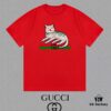 GUCCI 25SS Master-Designed New Arrival Printed Round-Neck Short-Sleeve T-Shirt 300g