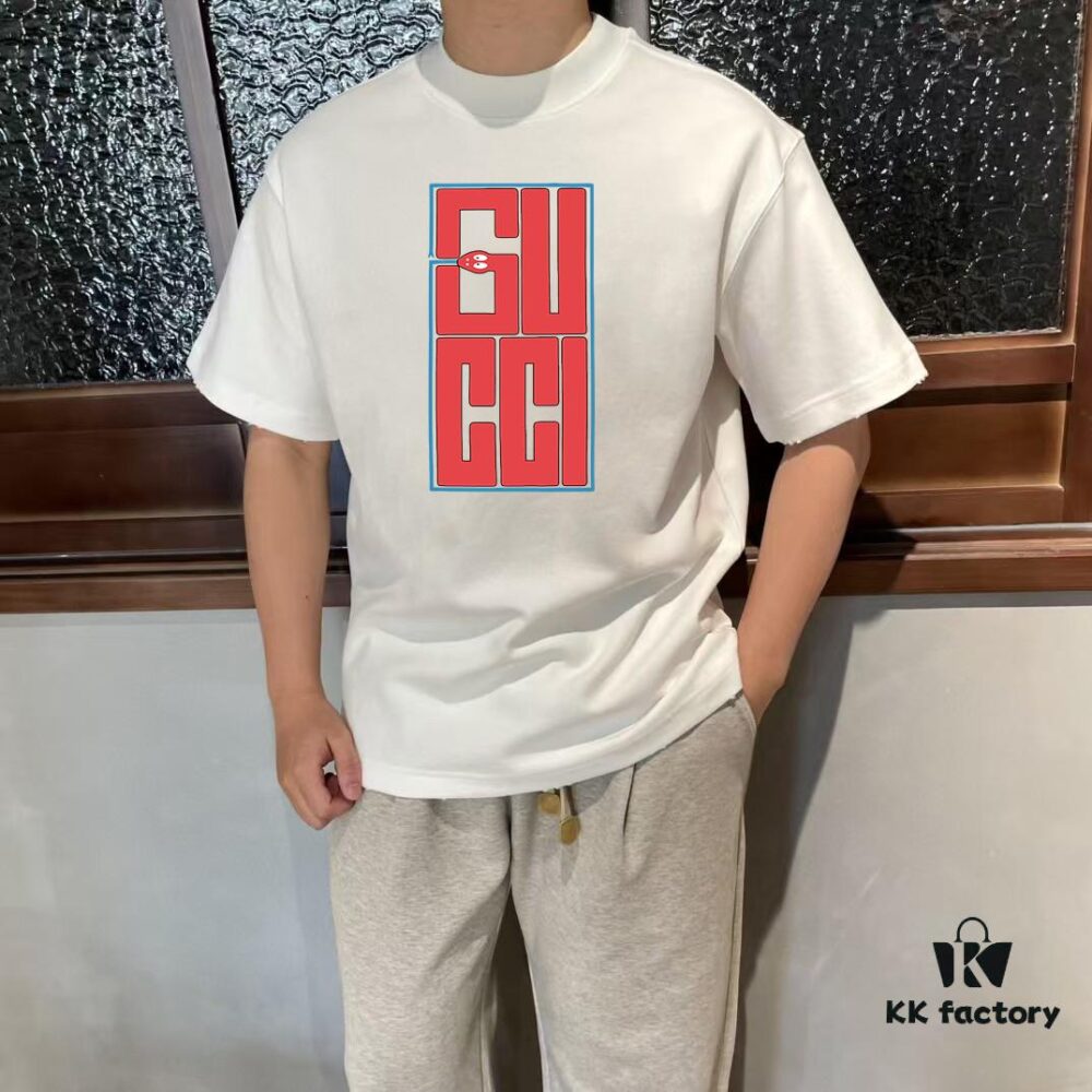 GUCCI Gucci 25SS Master-Designed New Arrival Printed Round-Neck Short-Sleeve T-Shirt 300g