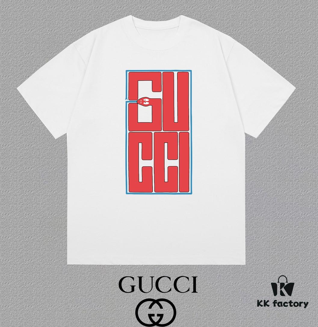 GUCCI Gucci 25SS Master-Designed New Arrival Printed Round-Neck Short-Sleeve T-Shirt 300g