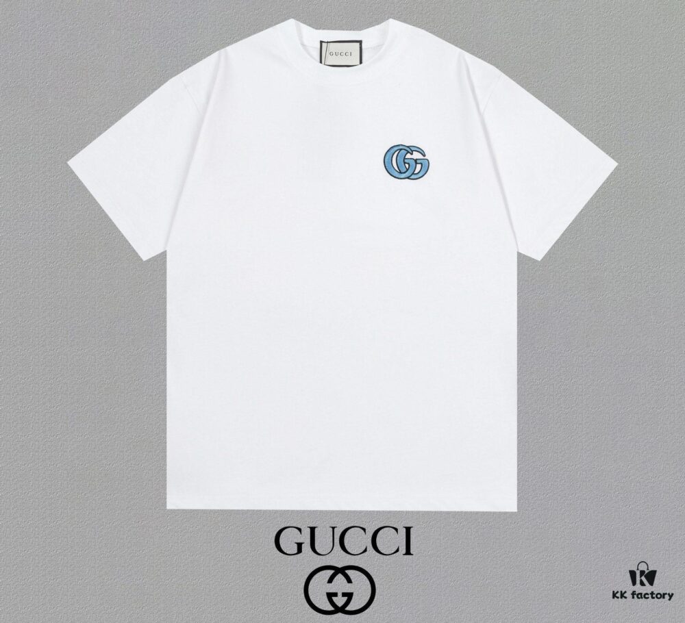 Gucci Embroidered Short Sleeve T-Shirt (Top Quality Version, Different from Standard Stock)