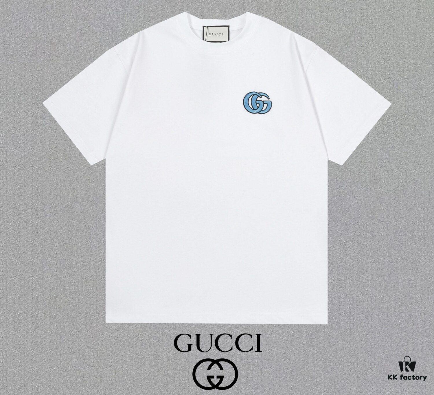 Gucci Embroidered Short Sleeve T-Shirt (Top Quality Version, Different from Standard Stock)
