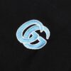 Gucci Embroidered Short Sleeve T-Shirt (Top Quality Version, Different from Standard Stock) Unisex 100% Cotton Heavyweight Dual-Yarn Tee