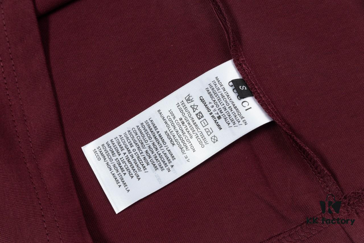 Gucci Embroidered Short Sleeve T-Shirt (Top Quality Version, Different from Standard Stock)