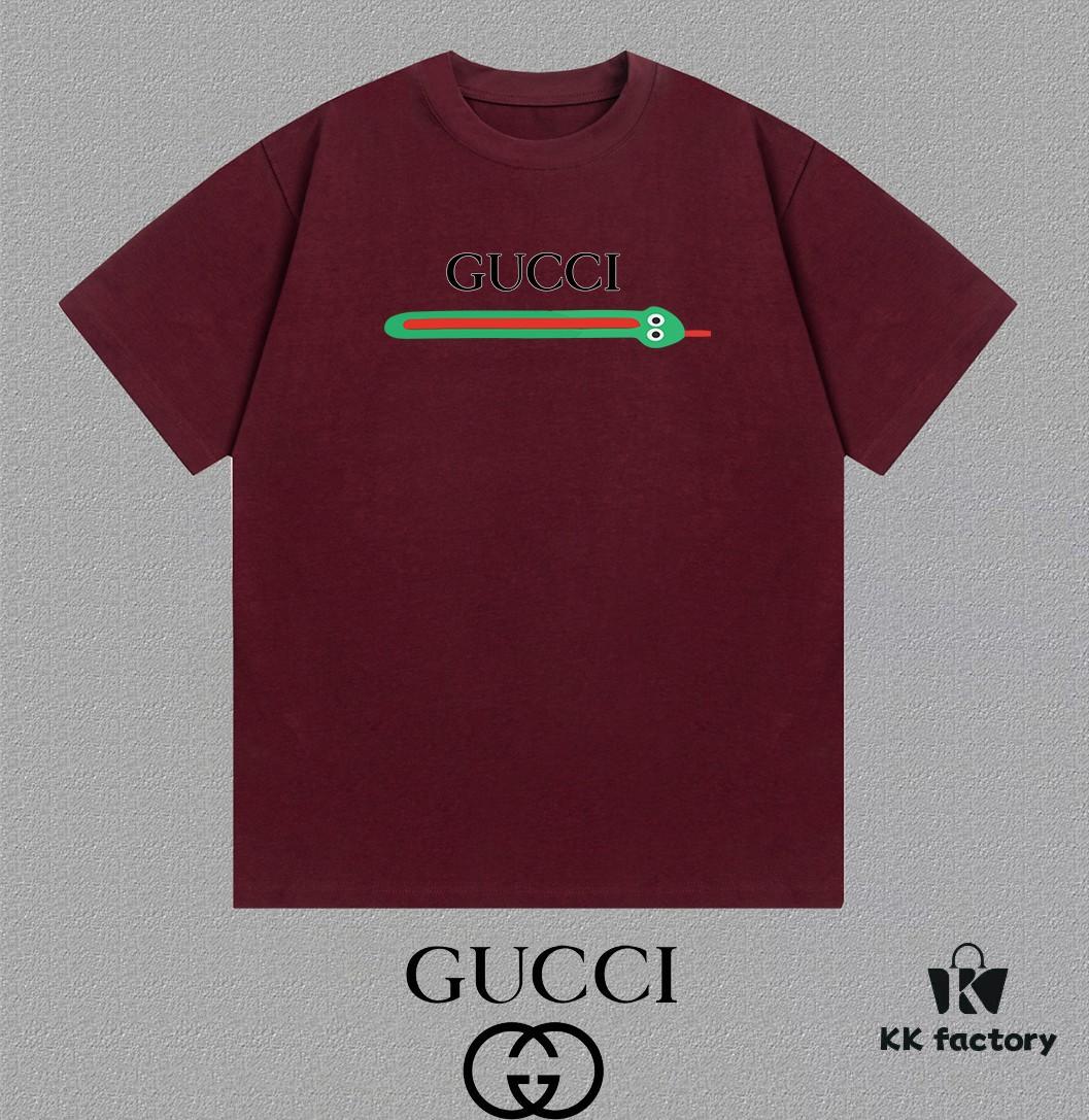 GUCCI x Gucci 25SS Master-Designed New Arrival Printed Round-Neck Short-Sleeve T-Shirt 300g