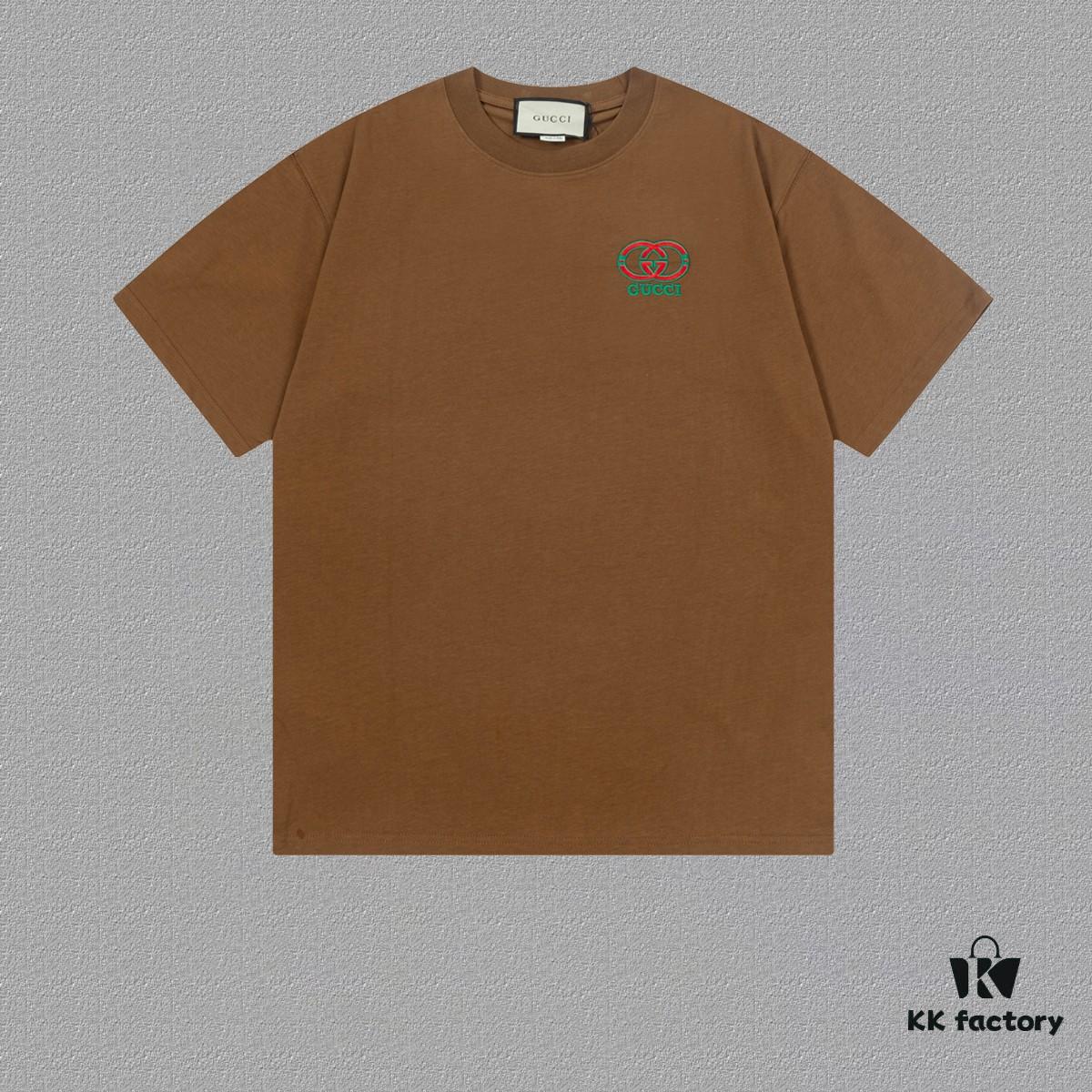 Gucci Embroidered Short Sleeve T-Shirt (Top Quality Version, Different from Standard Stock)