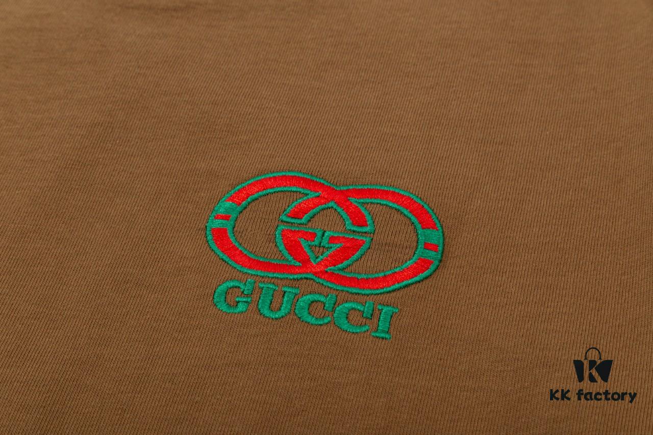 Gucci Embroidered Short Sleeve T-Shirt (Top Quality Version, Different from Standard Stock)