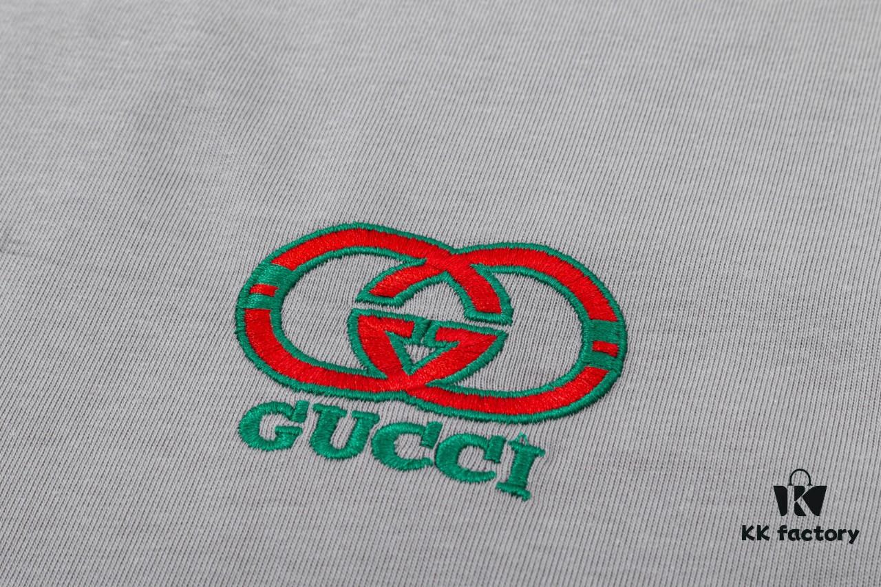 Gucci GU*CI Short Sleeve T-Shirt (Embroidered Premium Version, Different from Standard Stock)