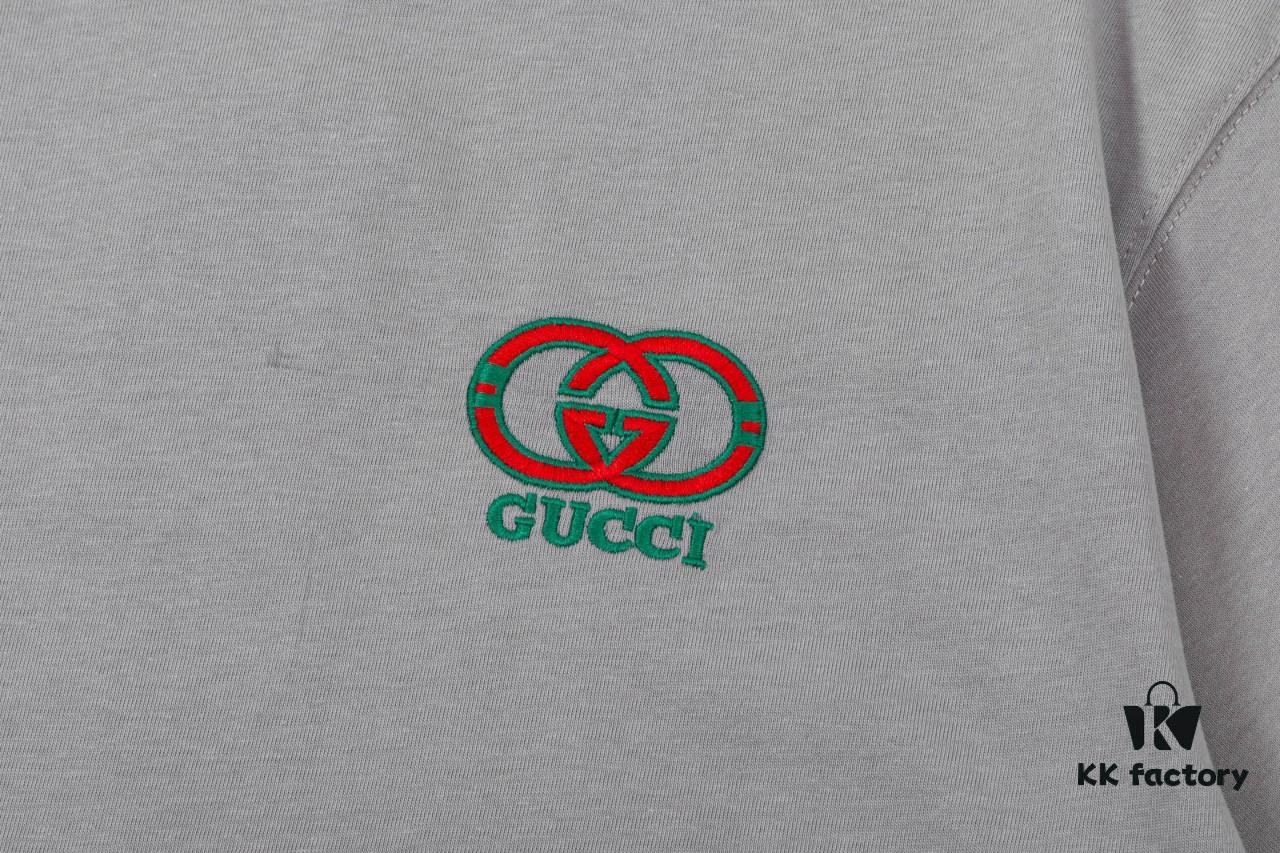 Gucci GU*CI Short Sleeve T-Shirt (Embroidered Premium Version, Different from Standard Stock)