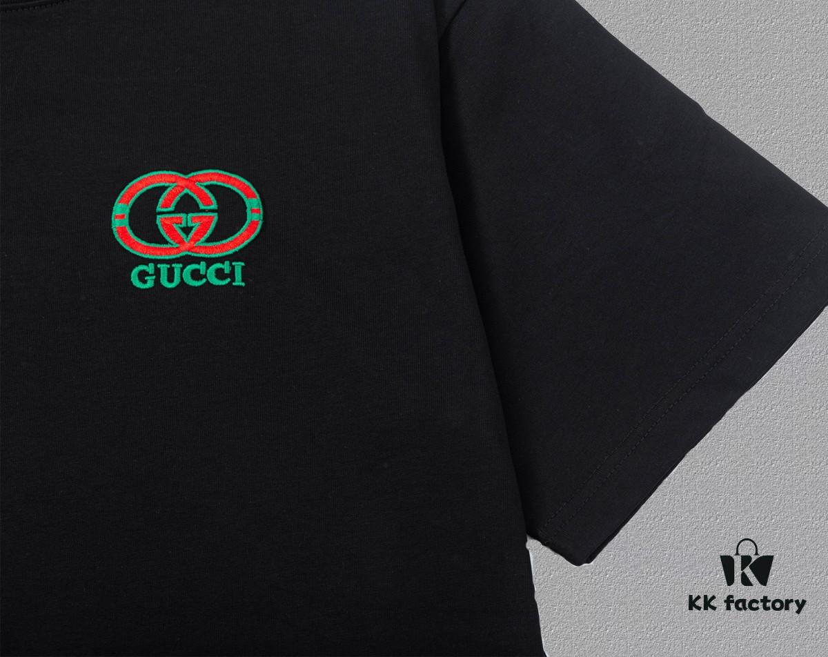 Gucci Embroidered Short Sleeve T-Shirt (High-End Version, Distinct from Standard Stock)