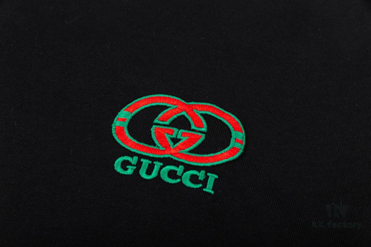 Gucci Embroidered Short Sleeve T-Shirt (High-End Version, Distinct from Standard Stock)