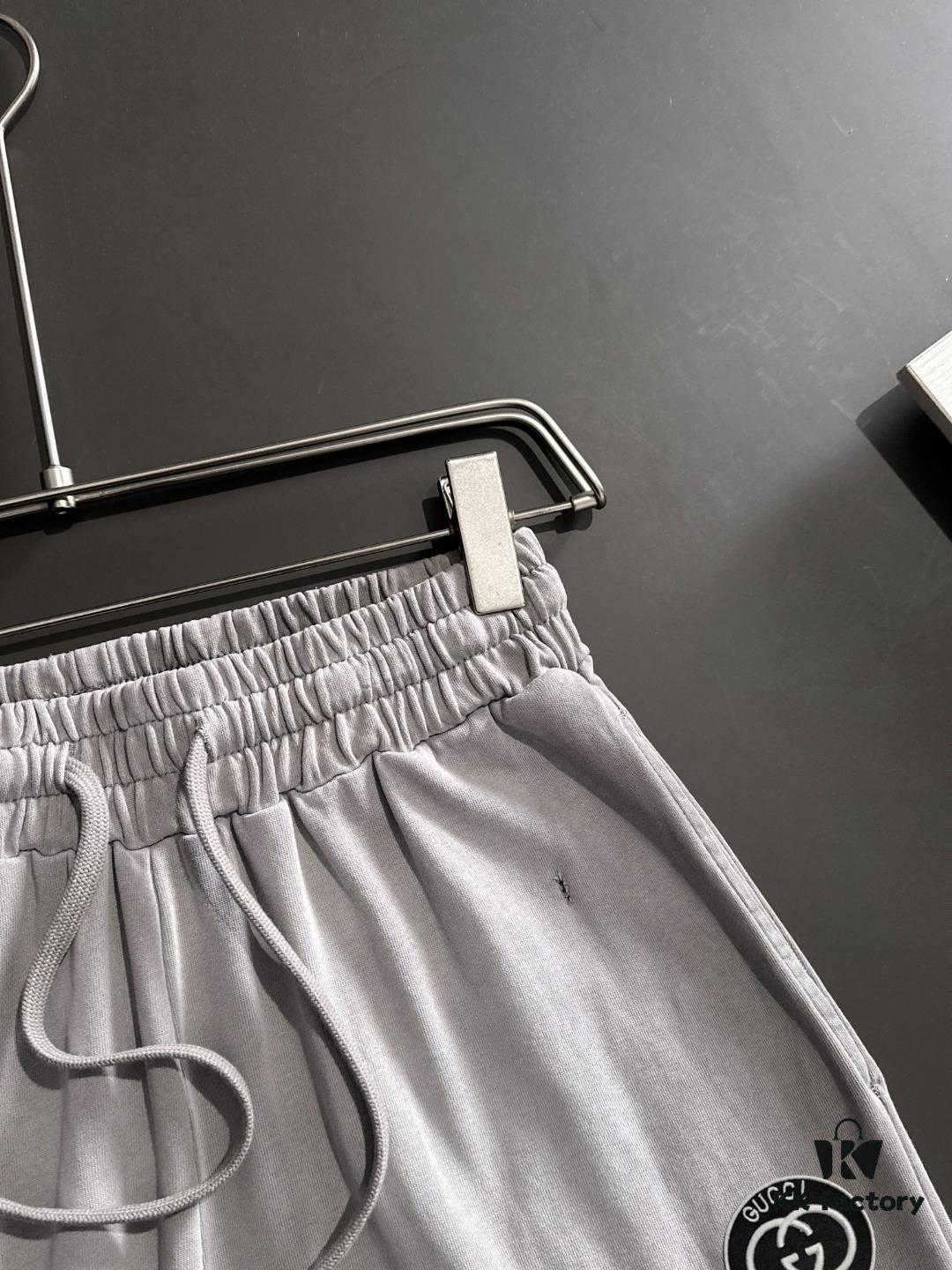 GUCCI 2025 Spring/Summer New Arrival High-End Elastic Waist Casual Solid Loose Shorts